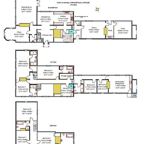 Vallets Farm House, Whitfield - Floorplan