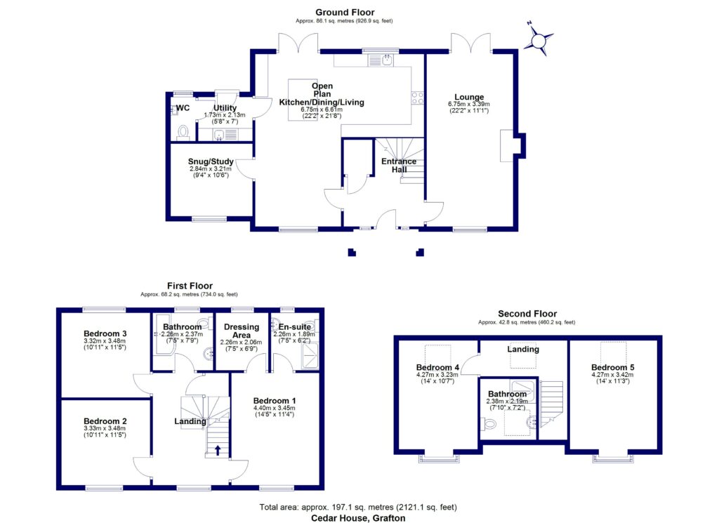 Cedar House, The Farmyard, Grafton - Floorplan
