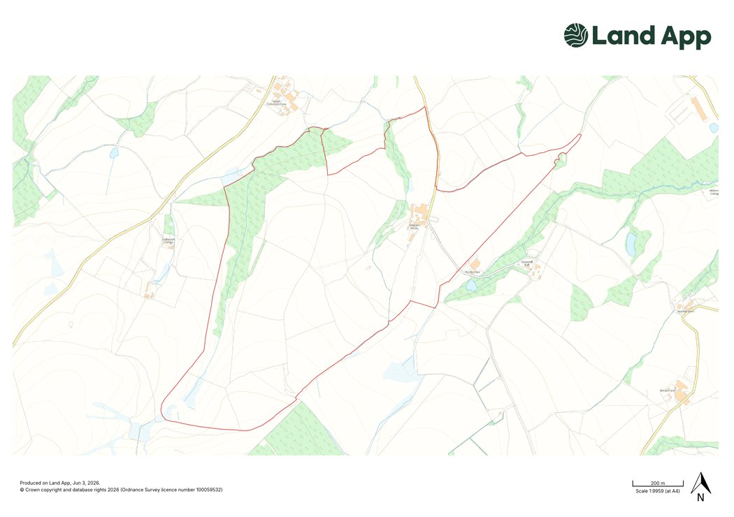 Shepton Fields, Pulverbatch - Map