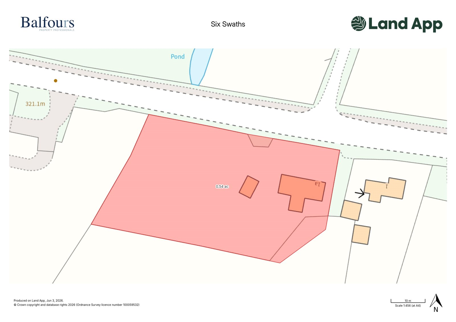 Six Swaths, Ludlow Road - Map