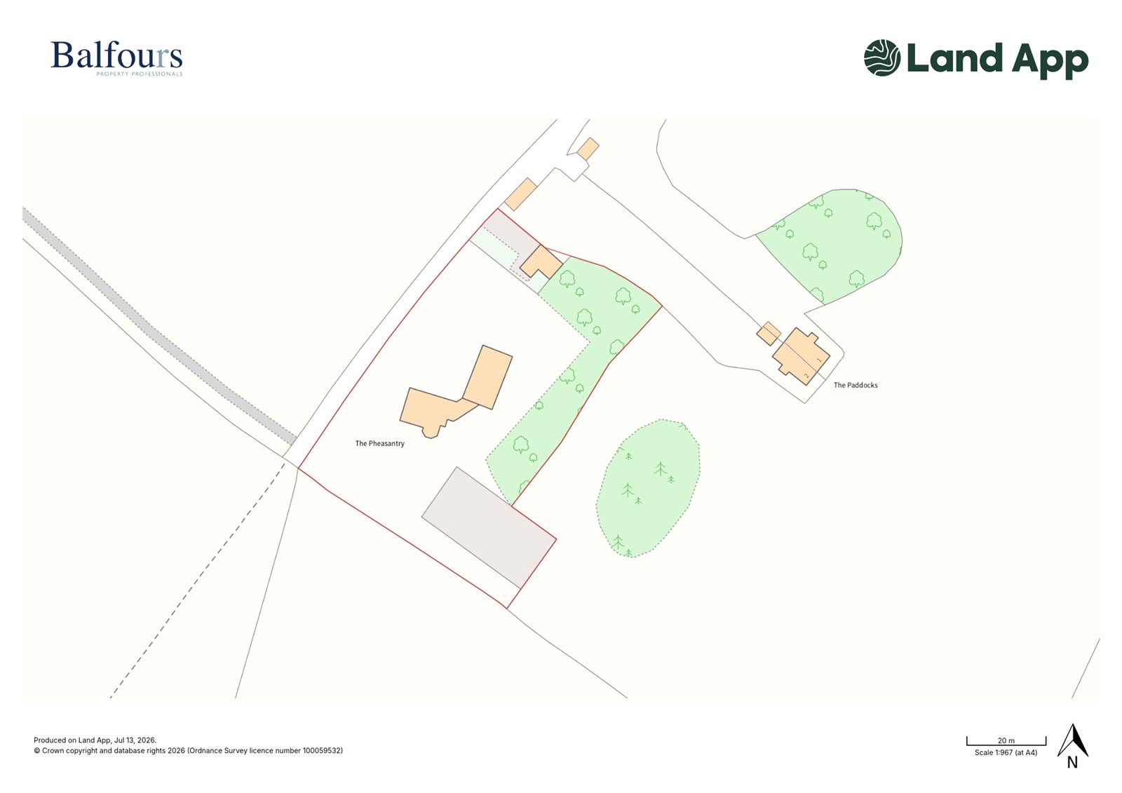 Pheasantry, Easthope - Map