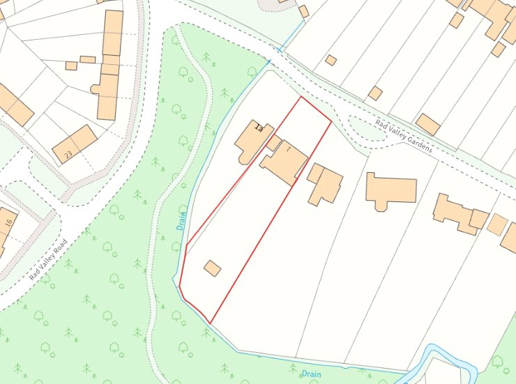 1 Rad Valley Gardens - Map