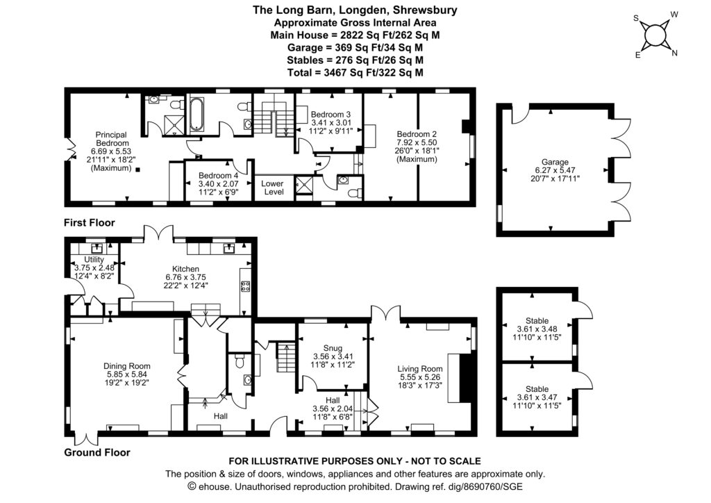 The Long Barn, Longden - Floorplan