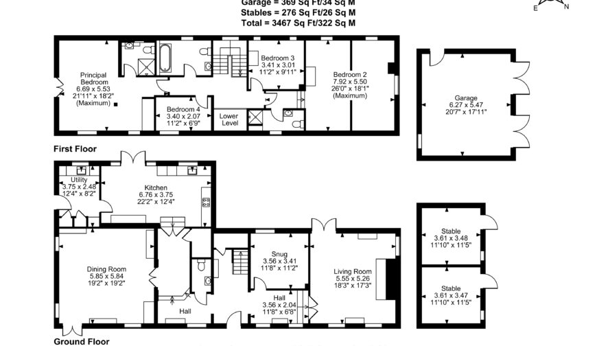 The Long Barn, Longden - Floorplan