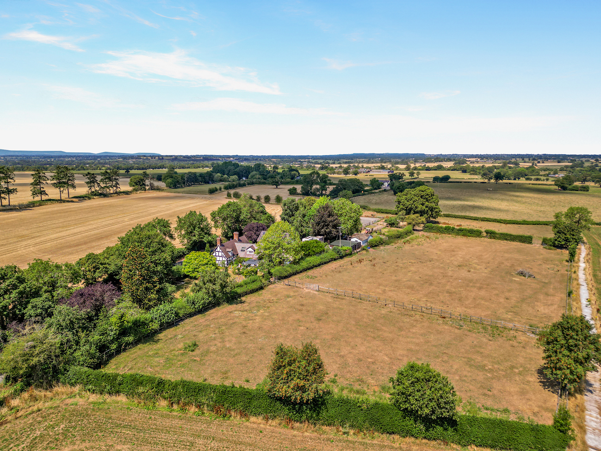 Grade II Listed Shropshire Farmhouse with Stables and Paddocks Offers Exceptional Equestrian Lifestyle