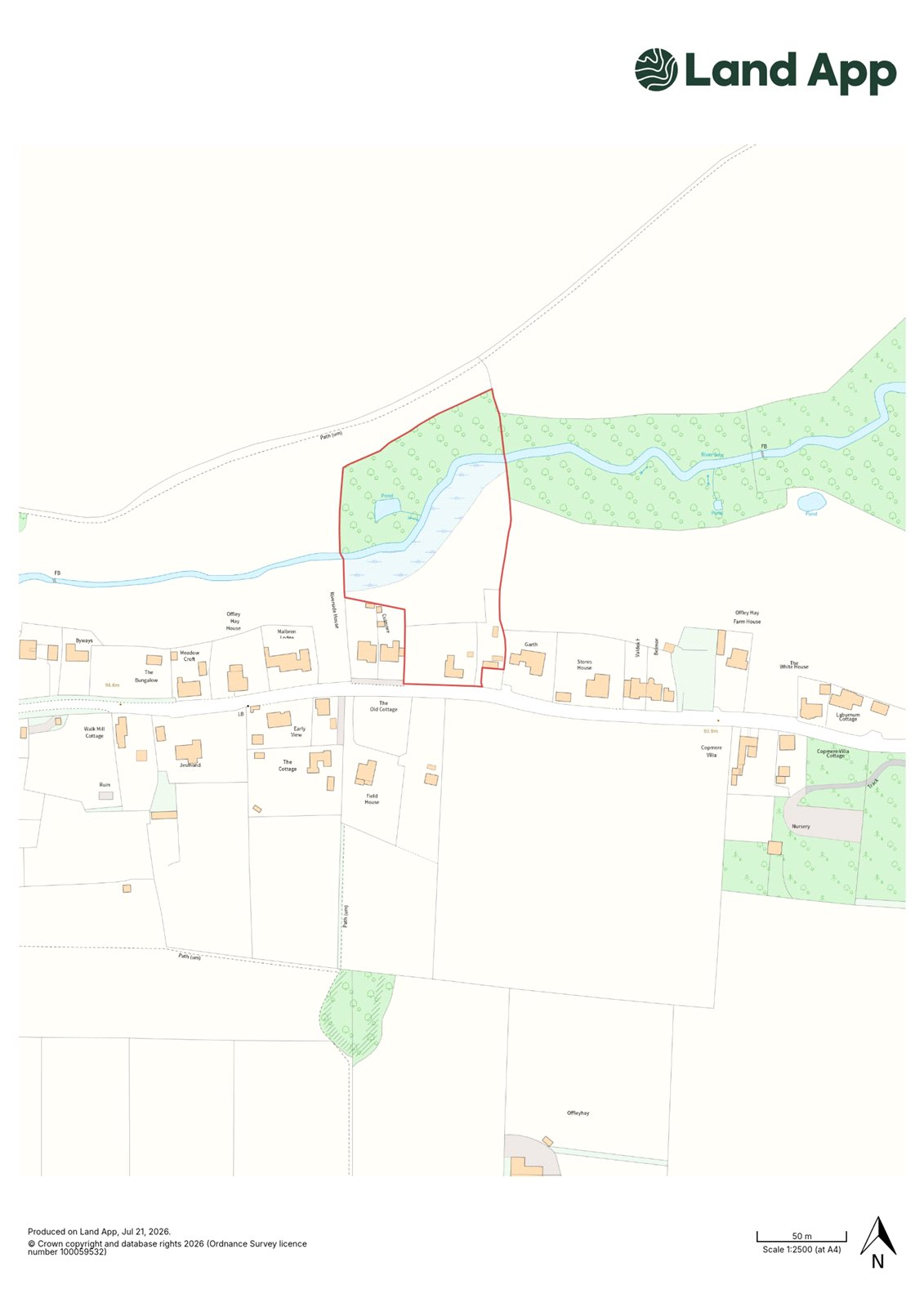 Cornes The Cottage, Offley Hay - Map