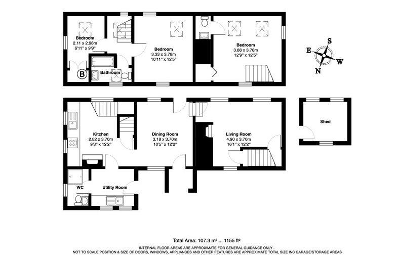 Rose Cottage, Cockshutford - Floorplan