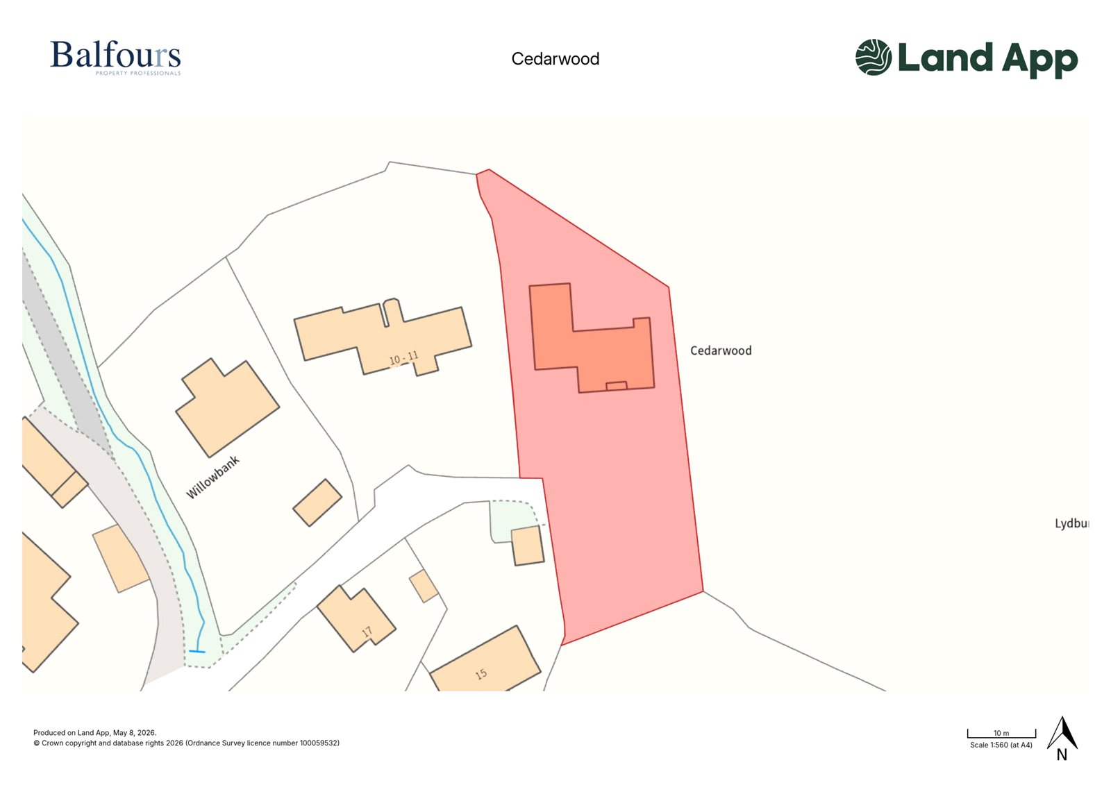 Cedarwood, Lydbury North - Map