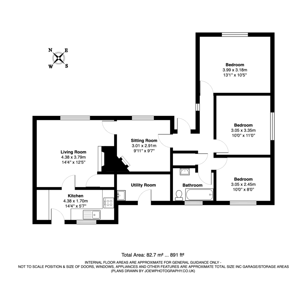 1 Orchard Bungalows, Bitterley - Floorplan