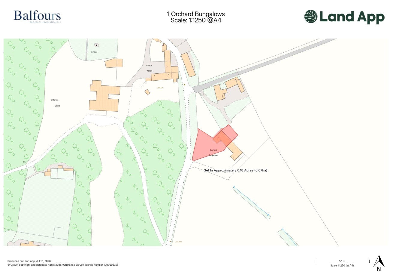 1 Orchard Bungalows, Bitterley - Map