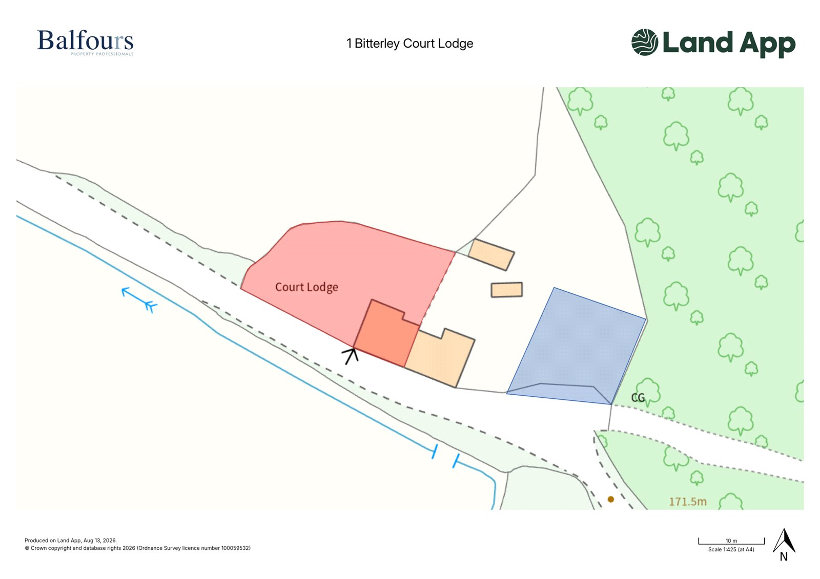1 Bitterley Court Lodge, Bitterley - Map