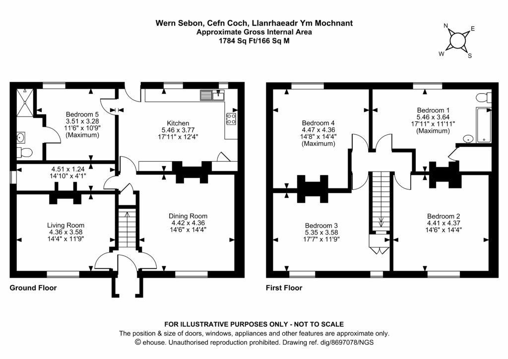 Gwernsebon, Cefn Coch - Floorplan