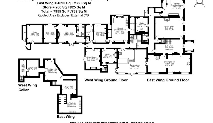 Llanerchydol Hall, Llanerchydol - Floorplan