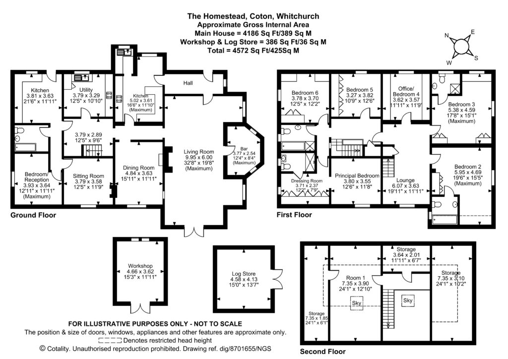 The Homestead, Coton - Floorplan