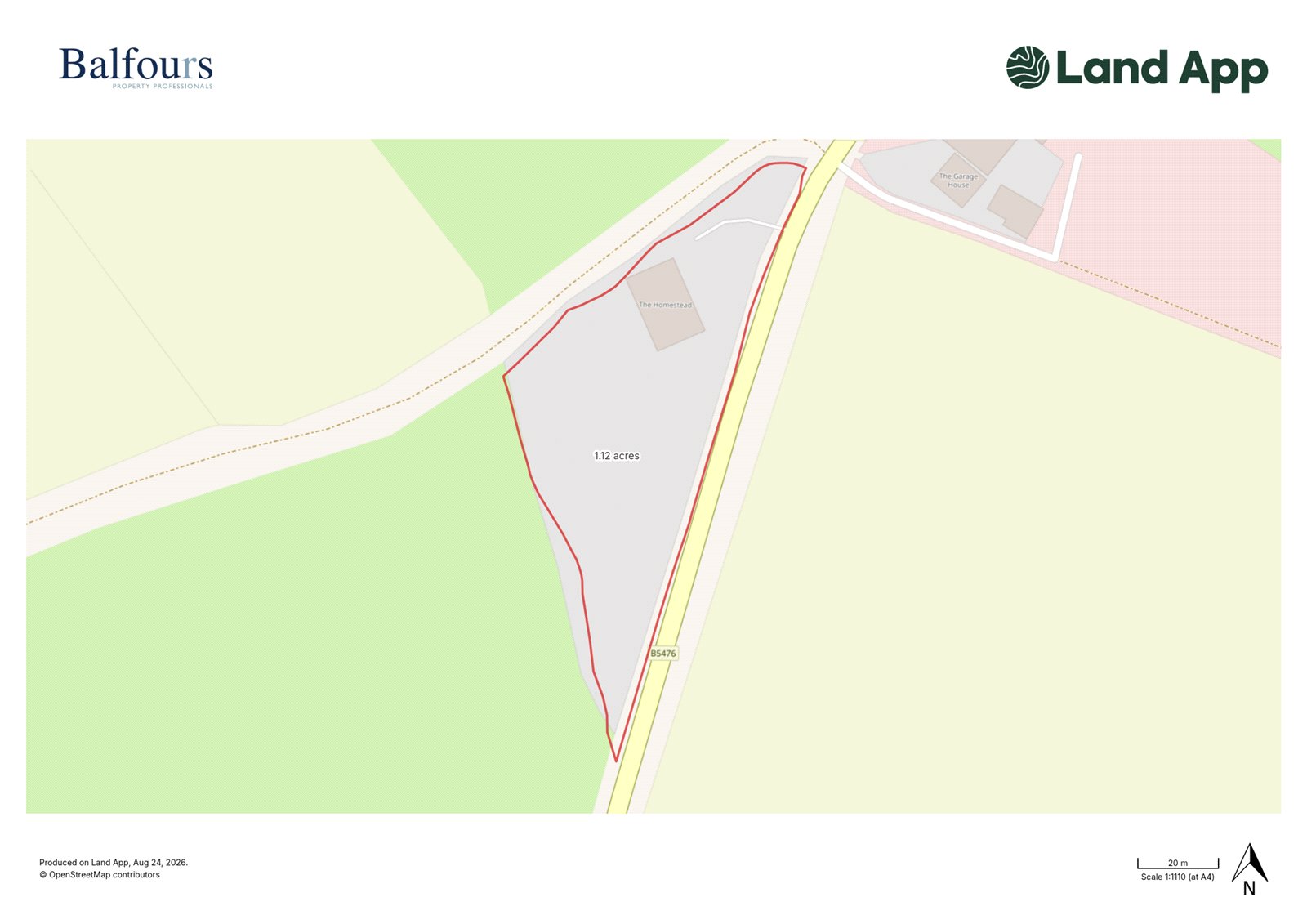 The Homestead, Coton - Map
