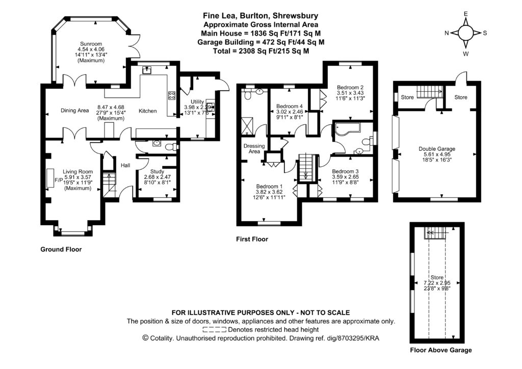 Fine Lea, Burlton - Floorplan