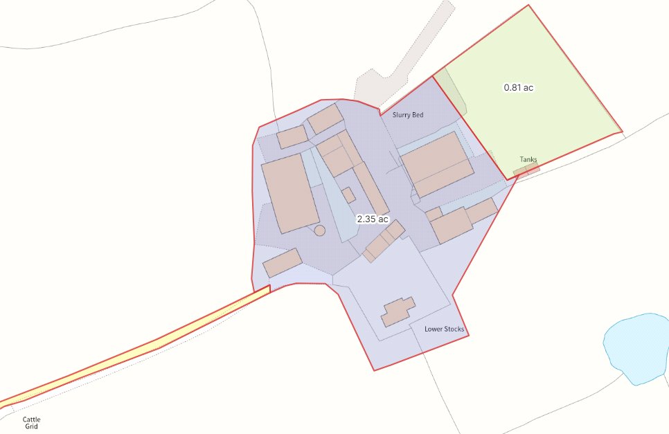 Lower Stocks Farmhouse & Buildings, Coptiviney - Map