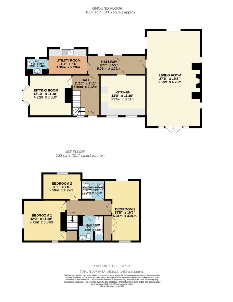 Rhysnant Lodge, Four Crosses - Floorplan