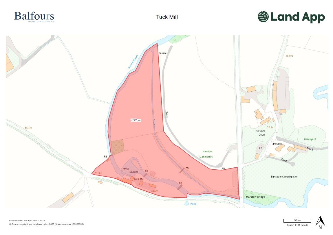 Tuck Mill, Marstow - Map