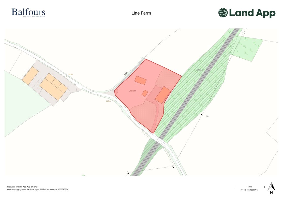 Line Farm, Orleton - Map