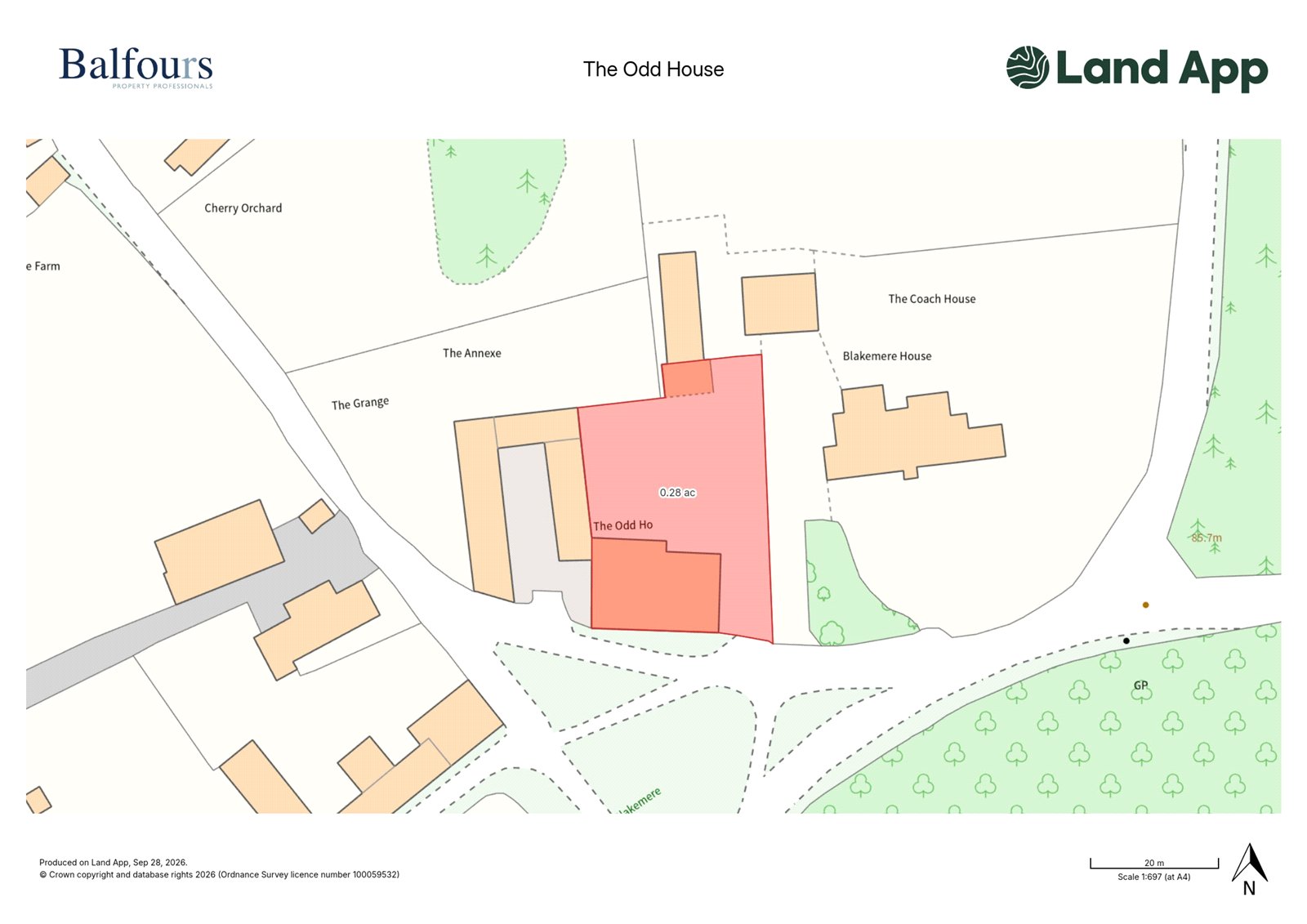 The Odd House, Blakemere - Map