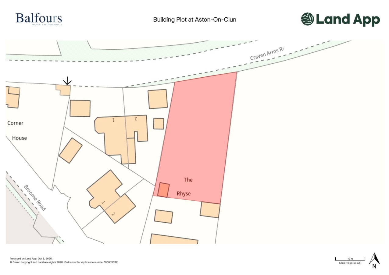 Building Plot At Aston On Clun, Aston On Clun - Map